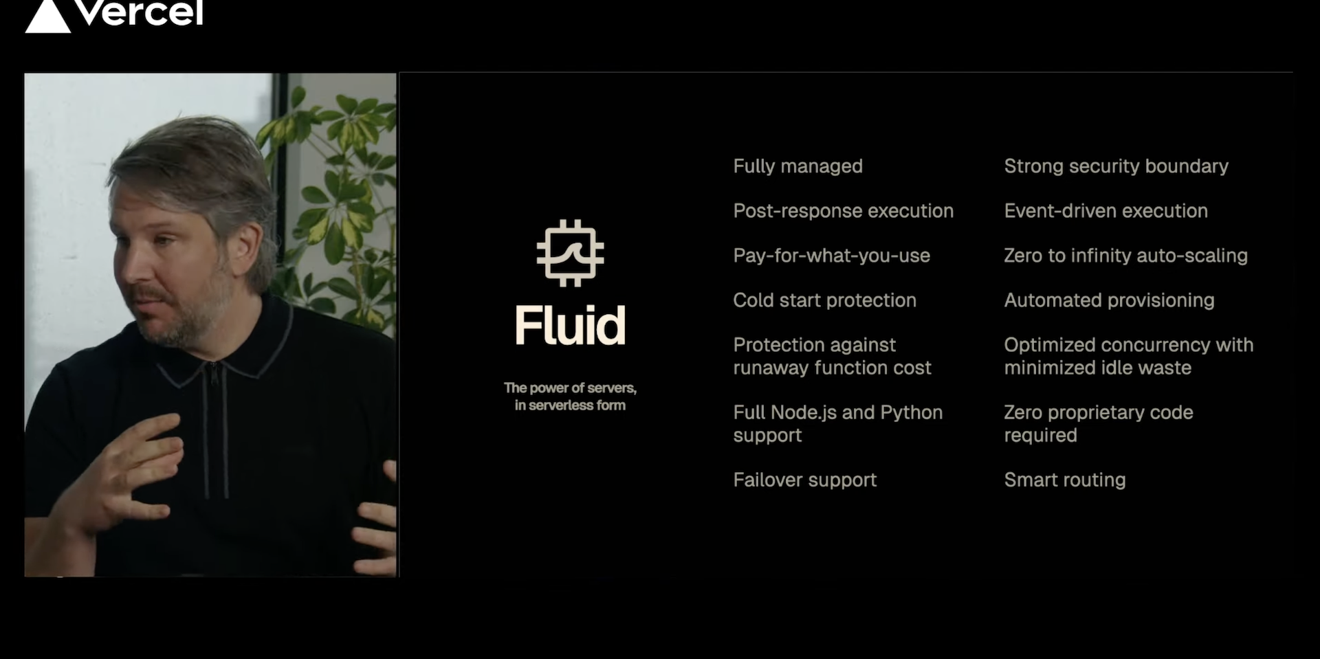 Vercel CTO Malte Ubl introduces Fluid's benefits.