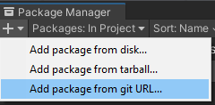 Screenshot of selecting add git URL