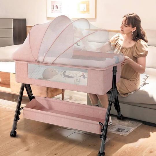 baby-bassinet-adjustable-baby-bedside-sleeper-bassinet-with-360wheel-baby-cradle-for-infantnewbornpi-1