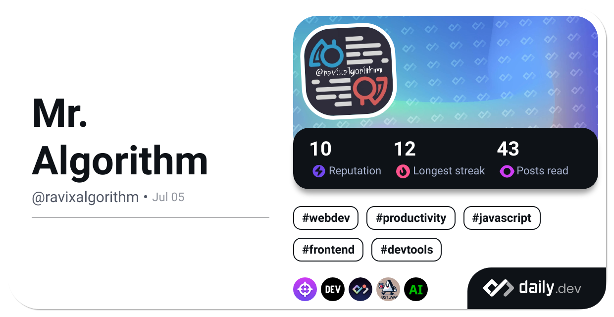 Mr. Algorithm's Dev Card
