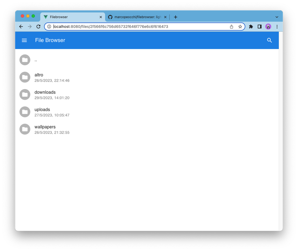 GitHub - marcopiovanello/filebrowser: lightweight filebrowser · GitHub