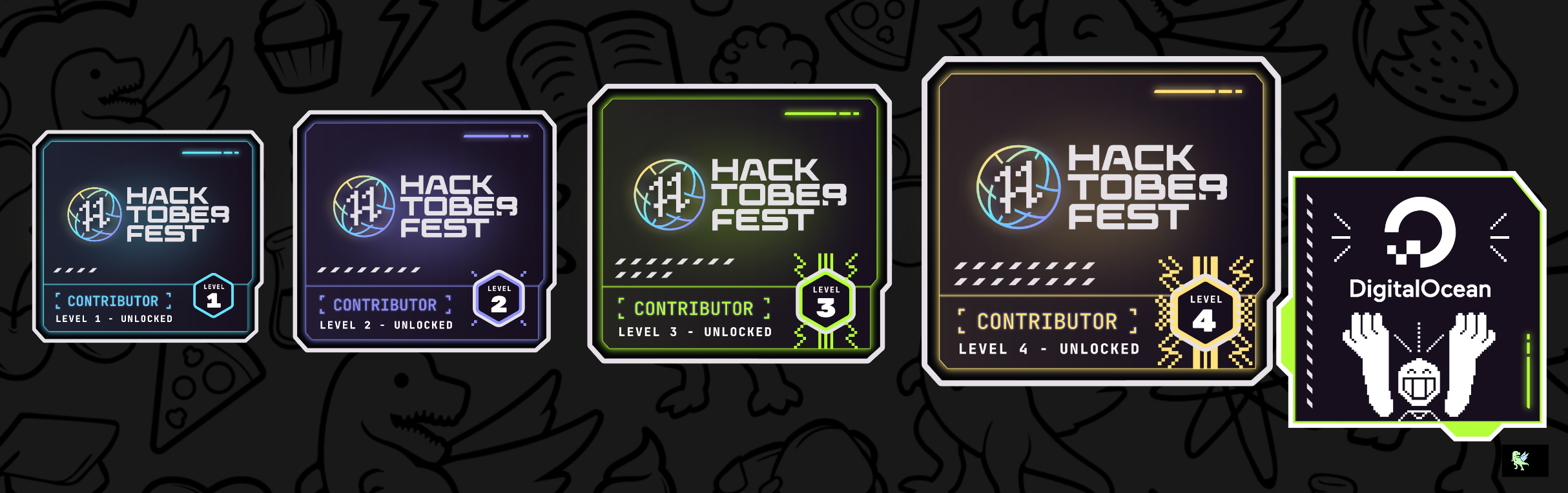 An image of @rahul3578's Holopin badges, which is a link to view their full Holopin profile