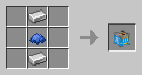 Image displaying crafting recipe of Blue Can