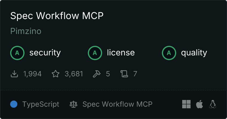 Spec Workflow MCP server