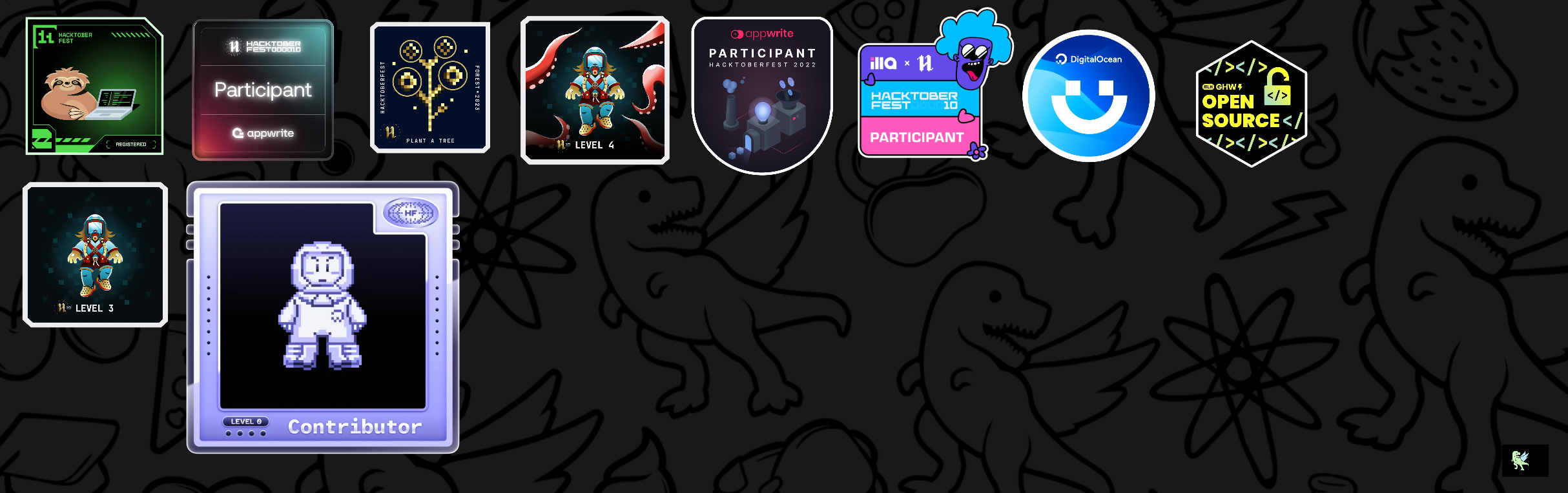 An image of @aalimaslam's Holopin badges, which is a link to view their full Holopin profile