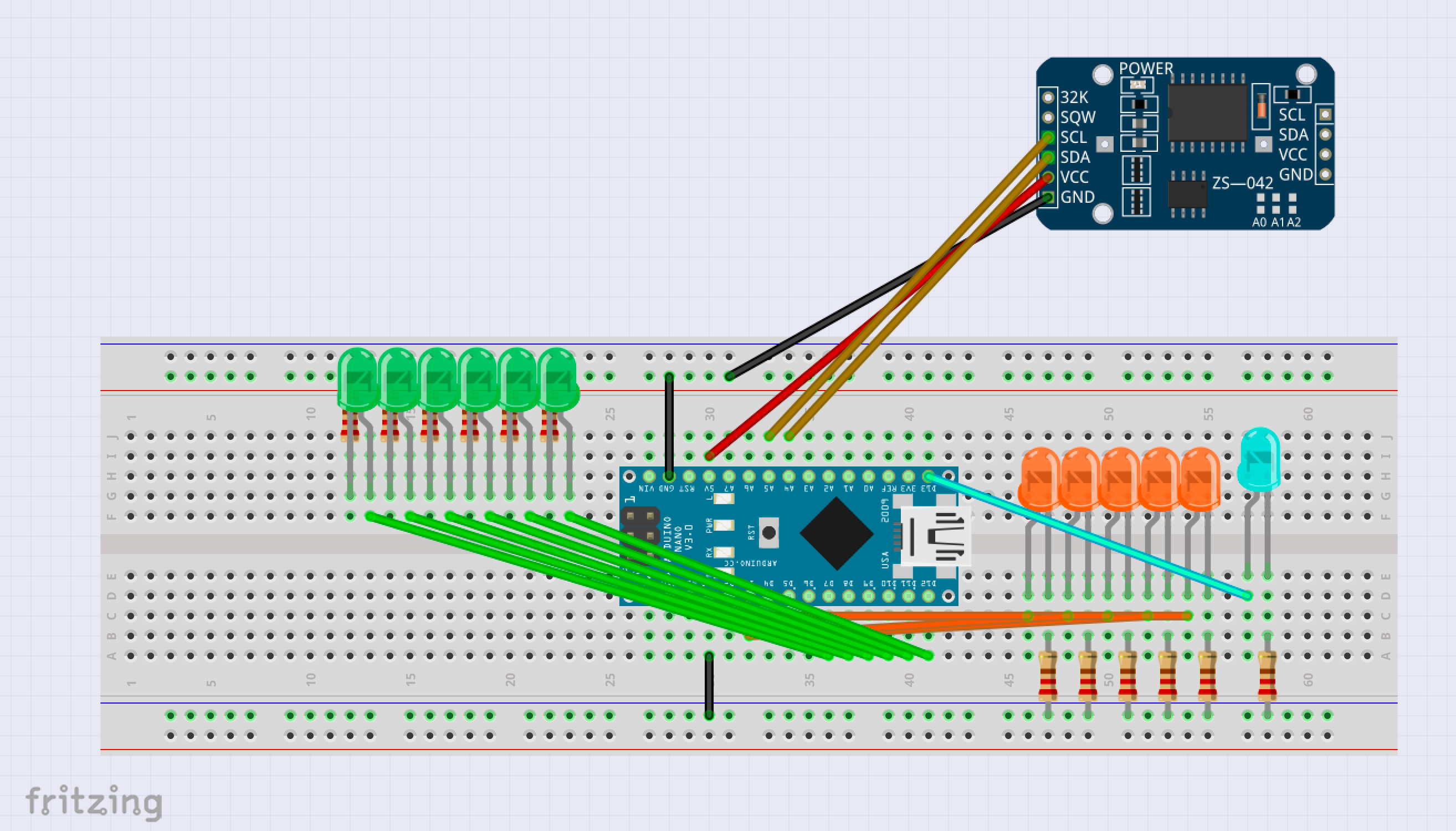 Fritzing breadboard layout