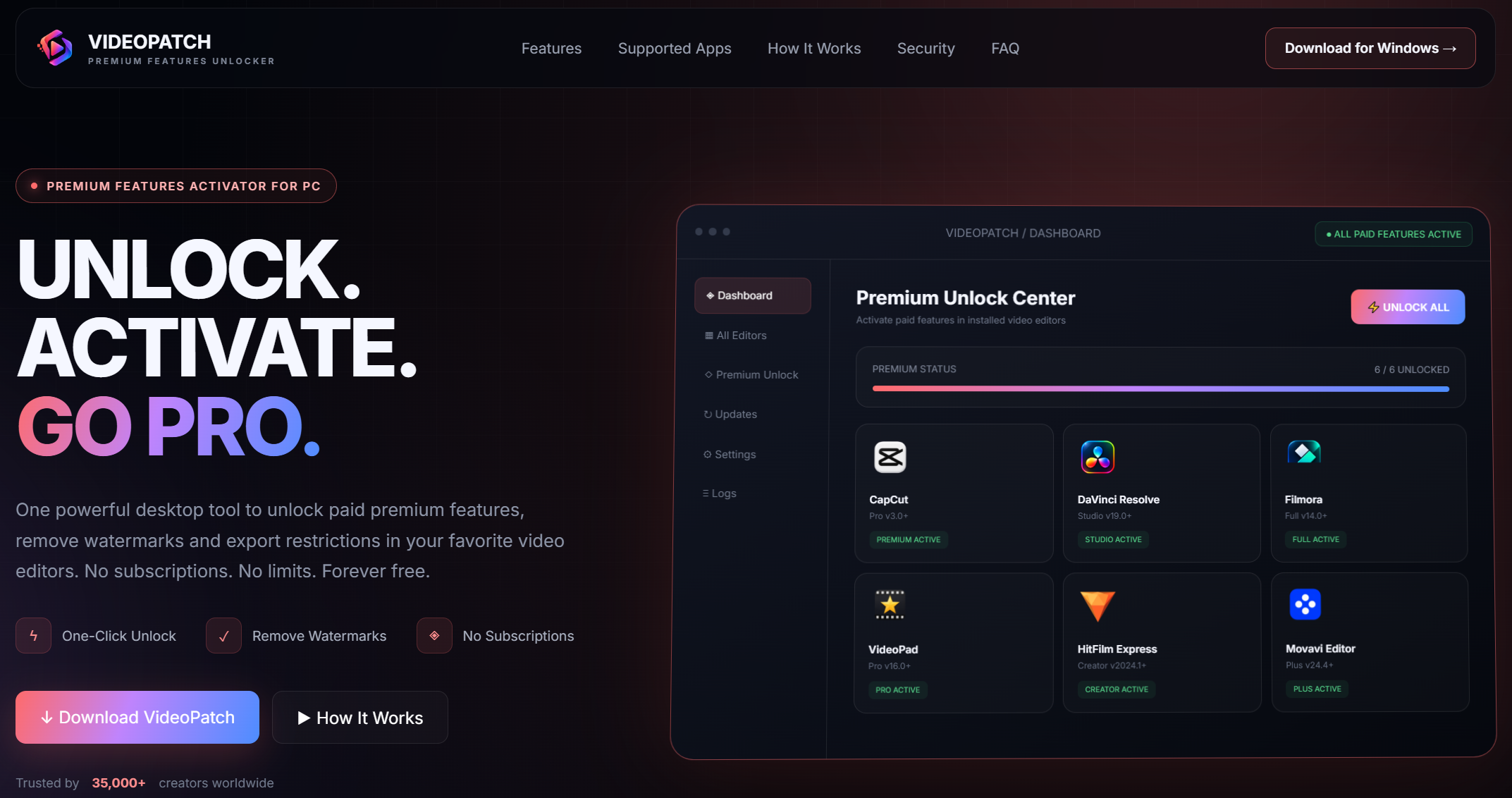 VideoPatch Dashboard