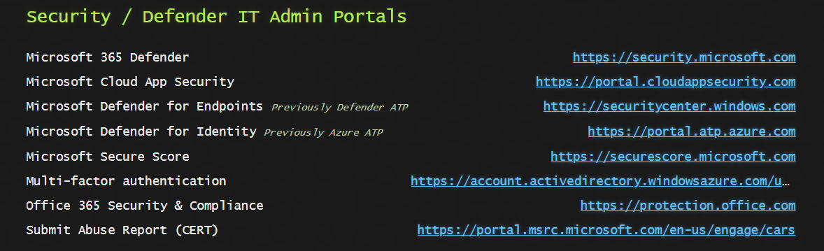 Defender for Endpoint is shown with "previously Defender ATP"