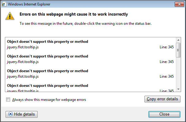 captured ie javascript error