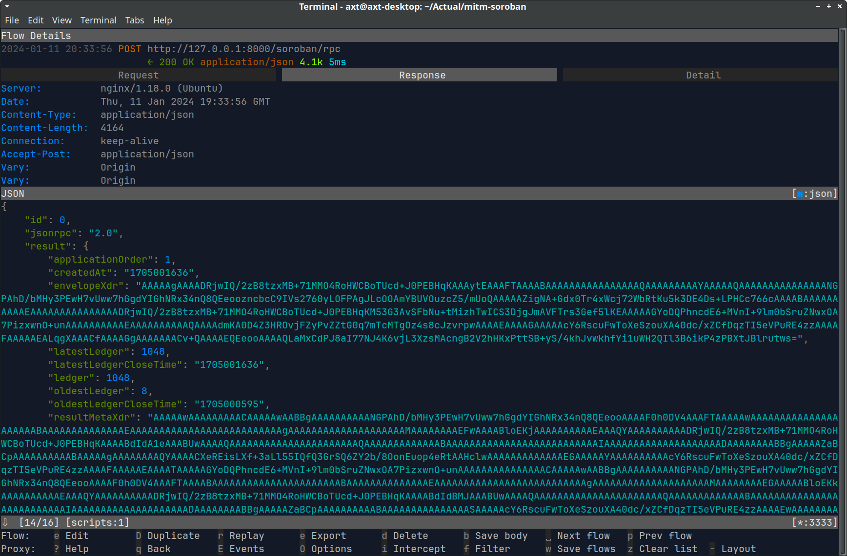 Response as plain JSON