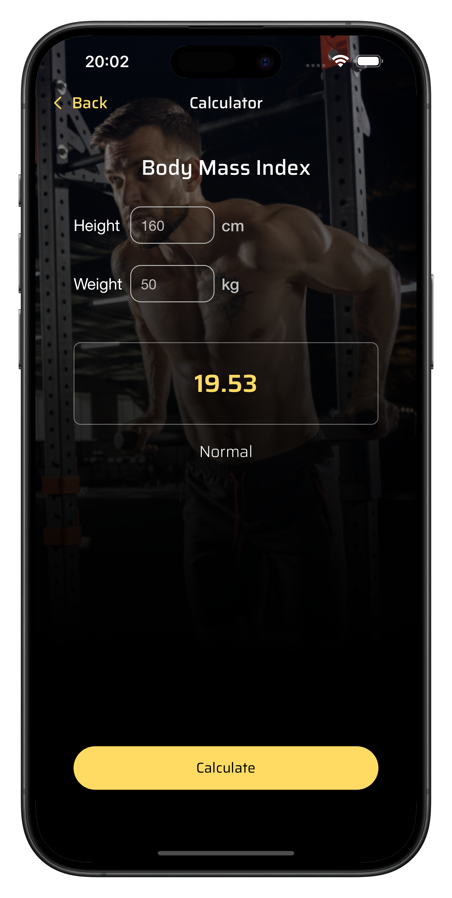 BMI Calculator Screen