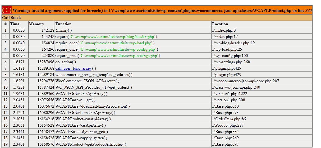 wc-json-api get_orders error message