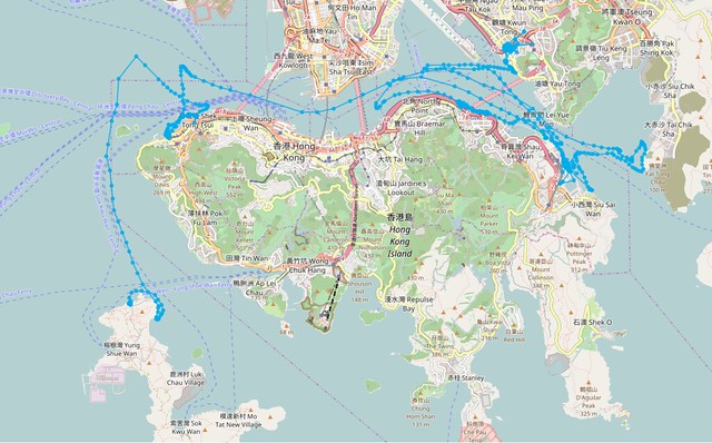 Map of Drifter in HK Waters