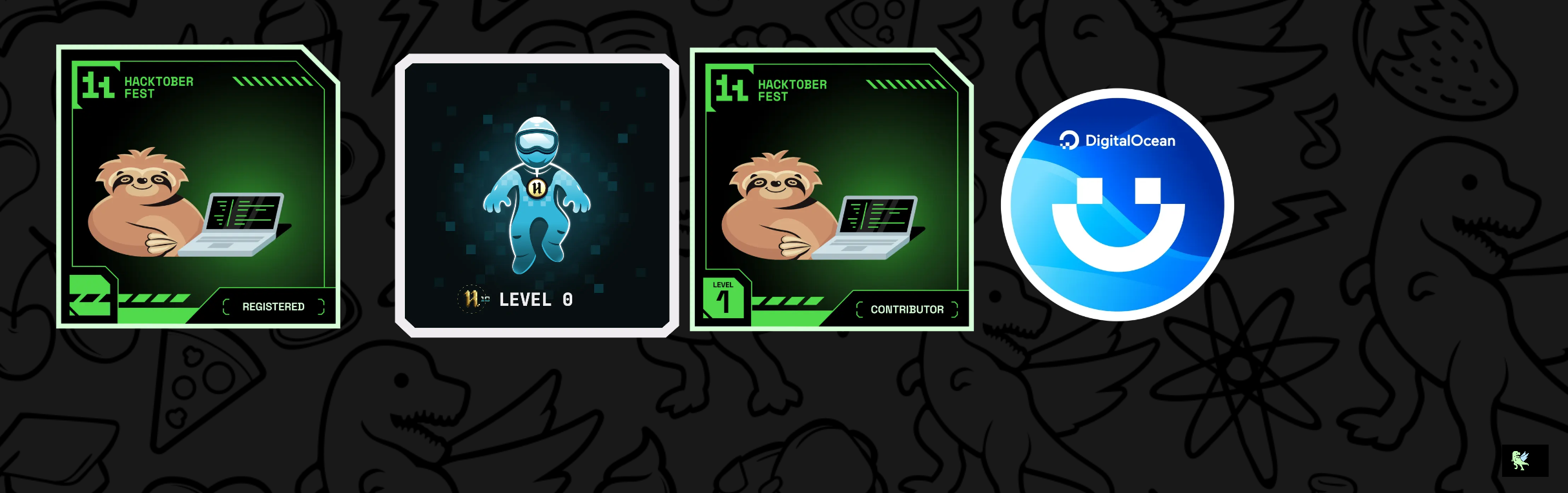 An image of @aswinj1's Holopin badges, which is a link to view their full Holopin profile