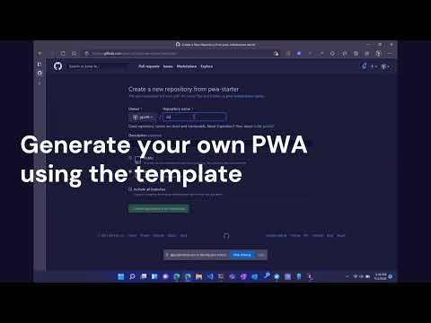 Get started with the pwa-starter!