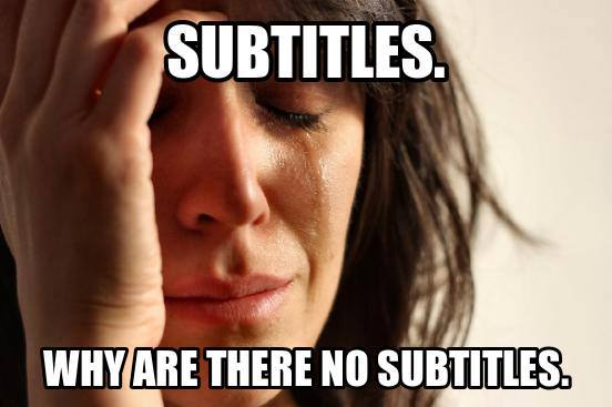 photo of women with crying because of no subtitles