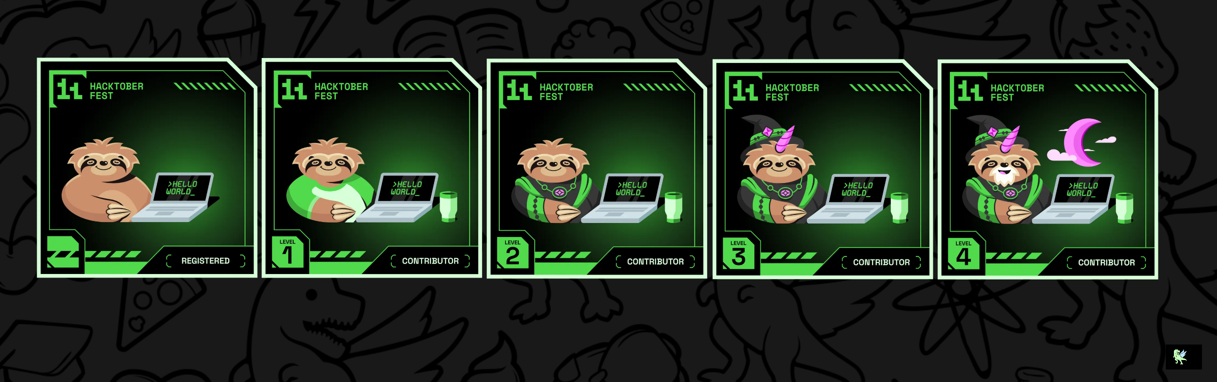 An image of @jivanjamadar's Holopin badges, which is a link to view their full Holopin profile