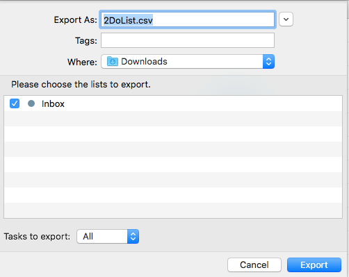 Export Dropdown