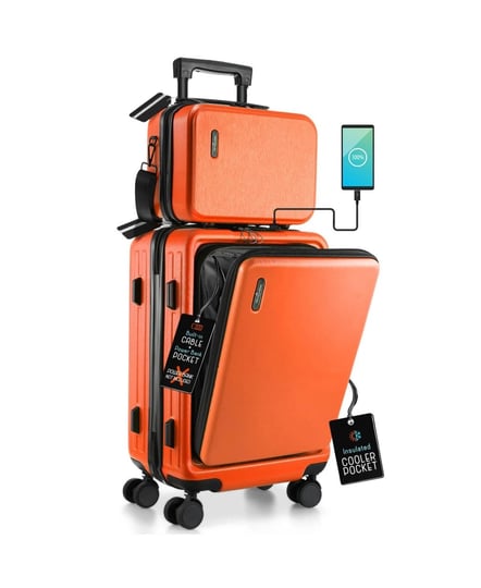 travelarim-22-airline-approved-hard-shell-carry-on-luggage-with-attachable-cosmetic-case-orange-1