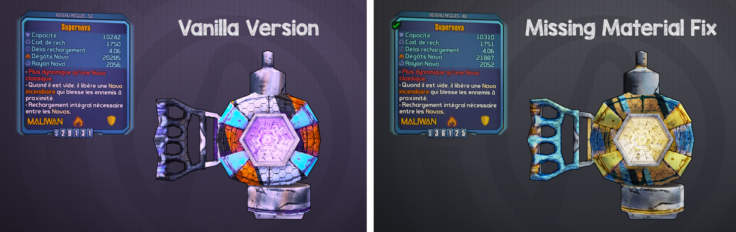 SuperNova Missing Material Fix