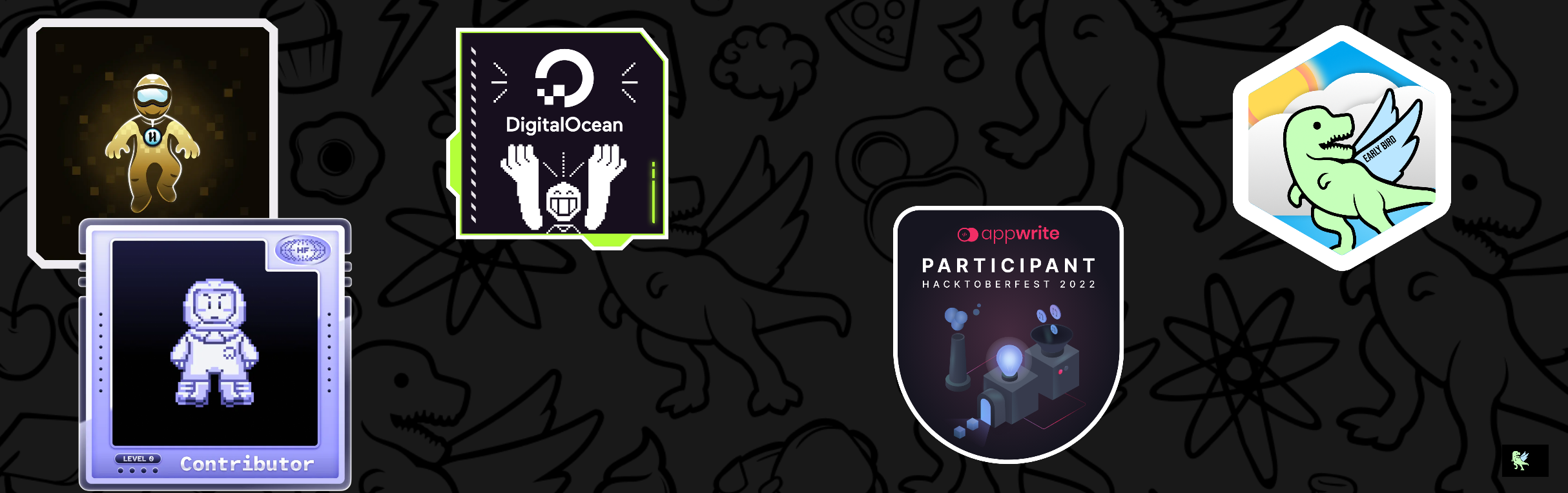 An image of @abhash14's Holopin badges, which is a link to view their full Holopin profile