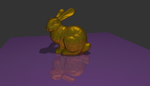 Stanford Bunny (69k triangles), Hall Reflection model