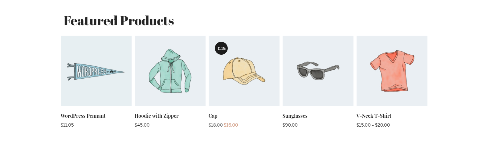 WooCommerce Featured Products in carousel view