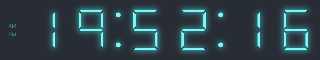 Cyan-Digital-Clock