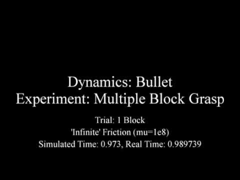 Bullet - Multiple Block Grasp - 1 Block - 'Infinite' Friction