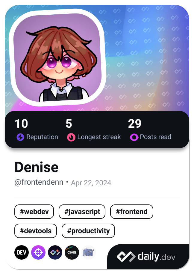 Denise's Dev Card