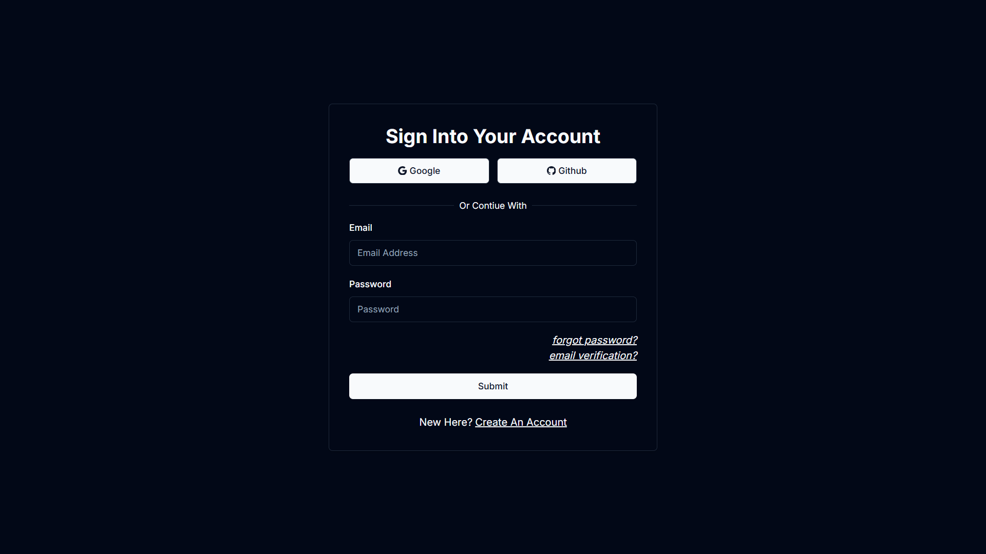 Login Screenshot