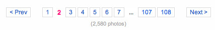 Pagination: Flickr