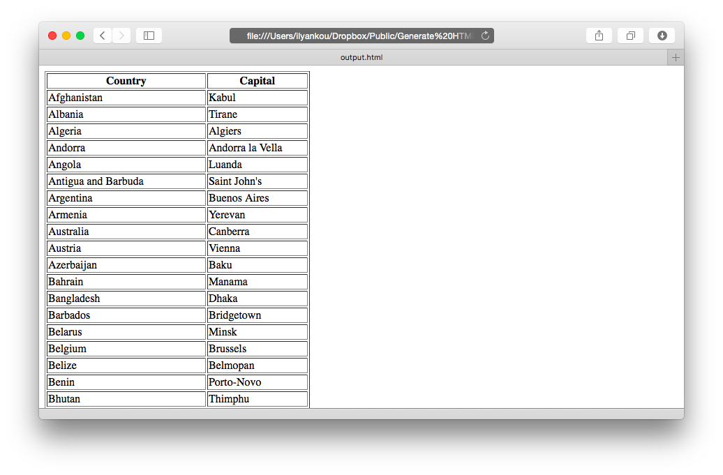 GitHub - ilyankou/html-table-generator: generator for HTML