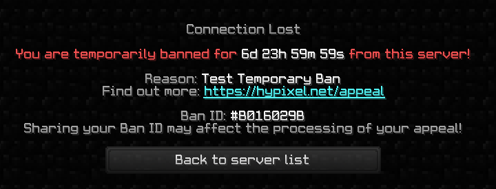 Temporary Ban