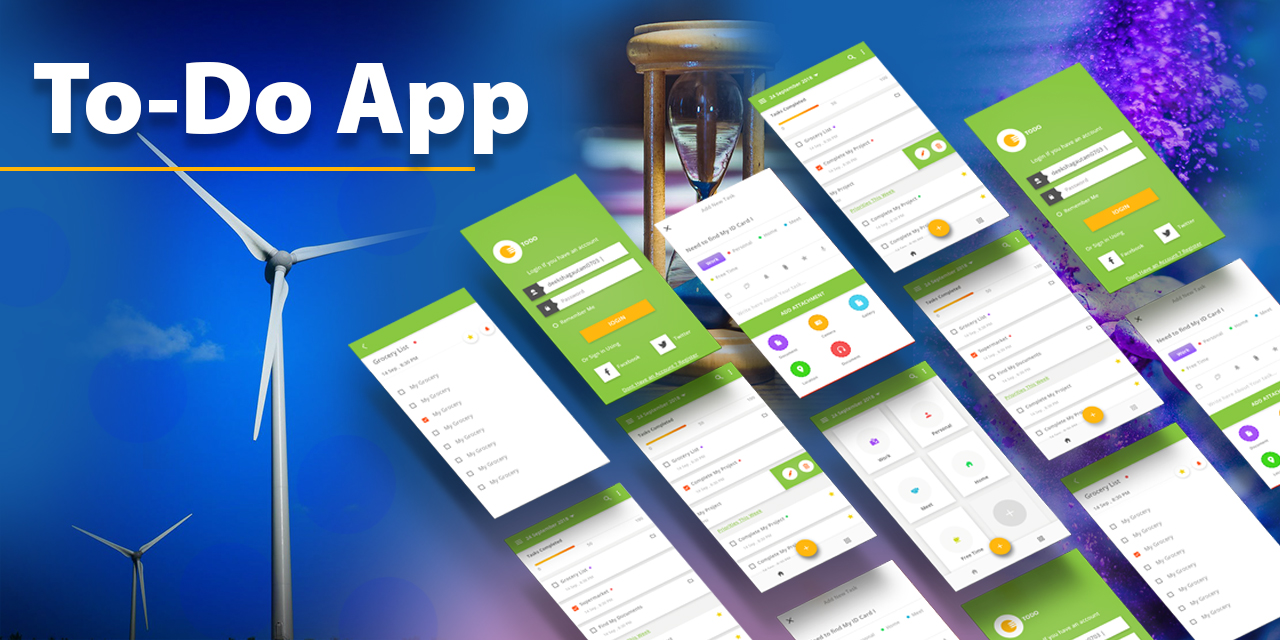 Flutter TO Do Mobile App All Screens