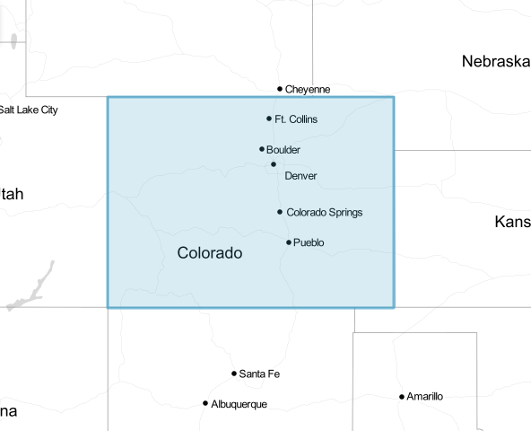 Colorado drawn in Leaflet