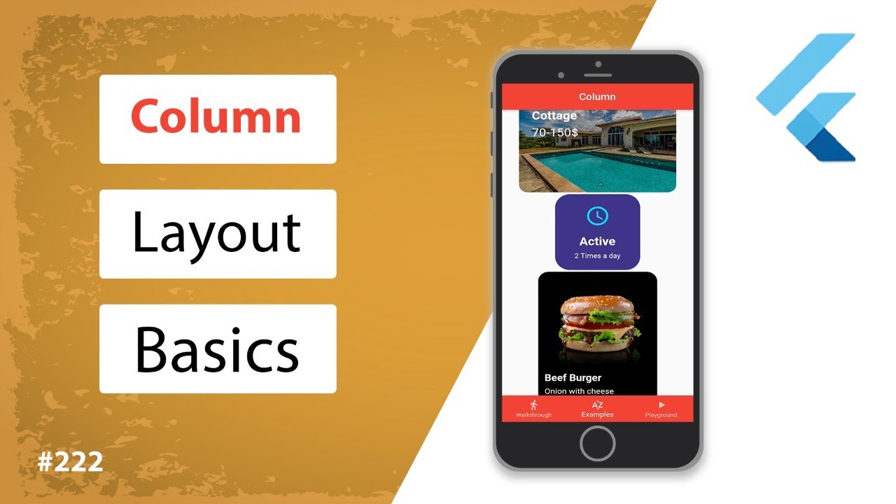 Flutter Tutorial - Column Layout Basics YouTube video