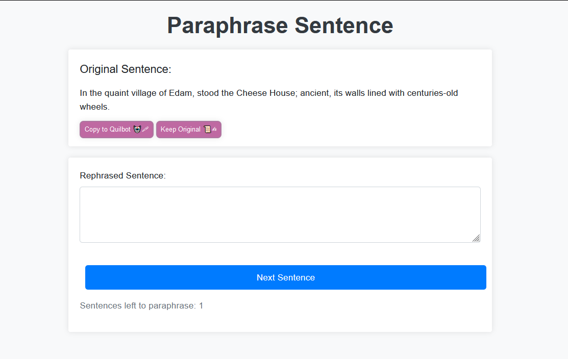 ParaphrasePage