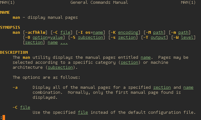man manual page