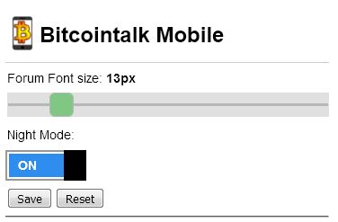 bitcointalk mobile options