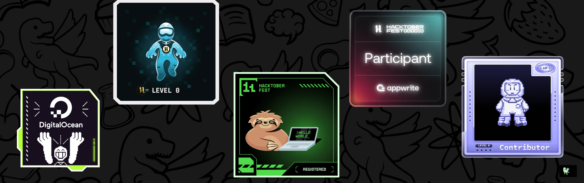 An image of @suryapratap's Holopin badges, which is a link to view their full Holopin profile