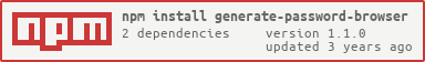Generate-Password NPM