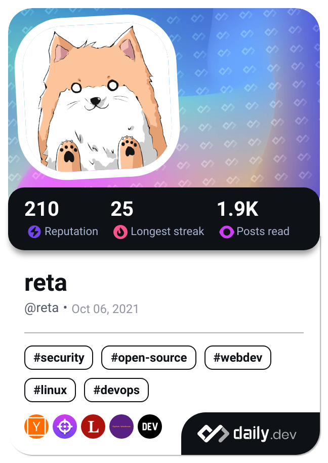 reta's Dev Card