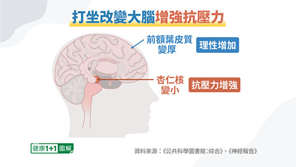 经常打坐，人就更容易理性思考，而且不容易被压力影响。（健康1+1／大纪元）