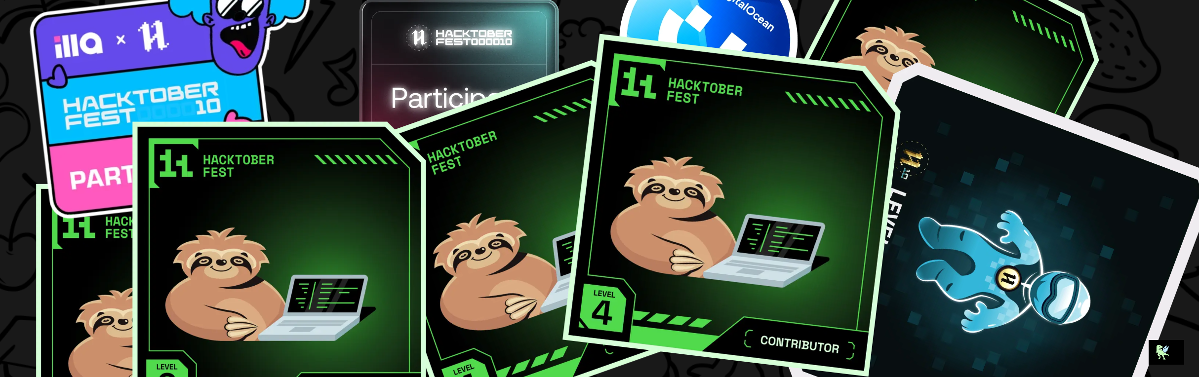 An image of @harsharora1205's Holopin badges, which is a link to view their full Holopin profile