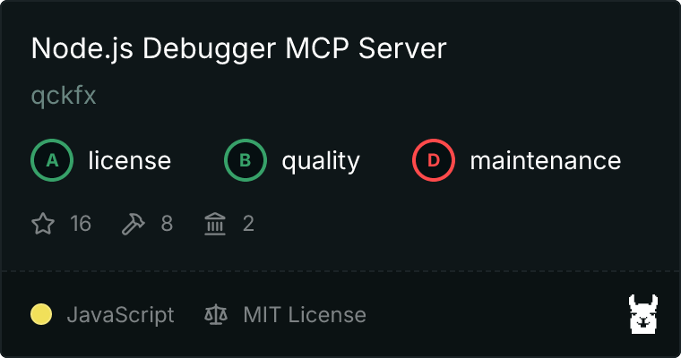 Node.js Debugger Server MCP server