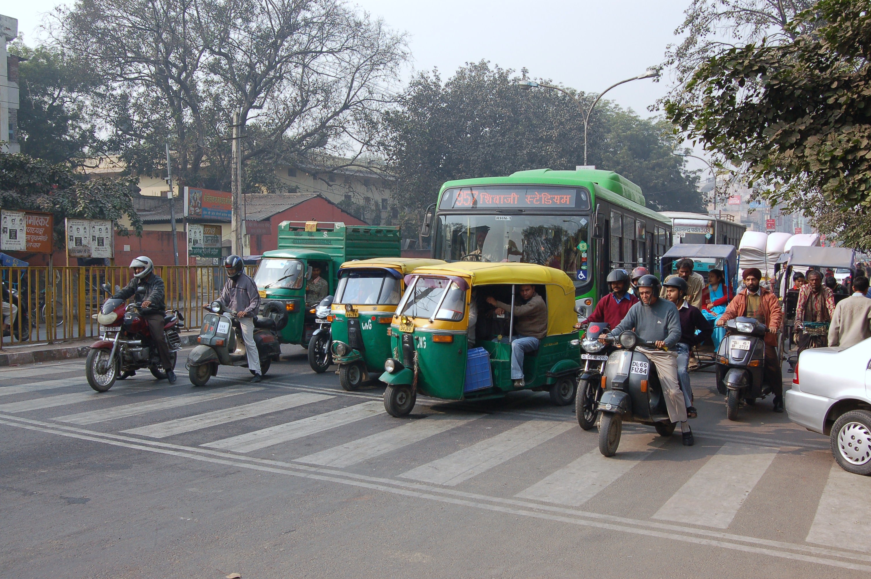 Typical Indian traffic junction