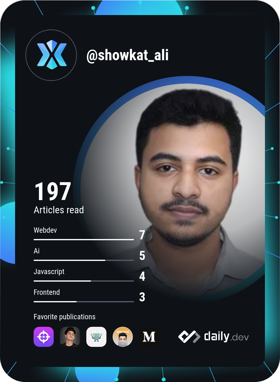 Showkat Ali's Dev Card