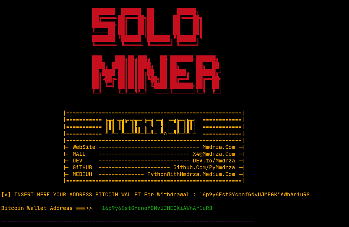 Bitcoin Mining With Python (SoloMiner)