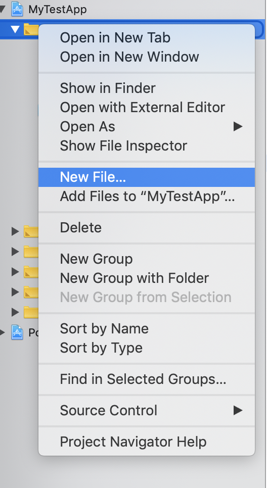 Create Swift File